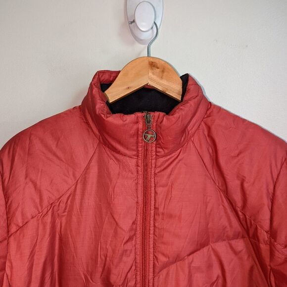 COLUMBIA Red / Orange Down Puffer Short Puffer Coat Size Large - Picture 6 of 14